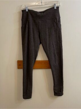 Woolx Piper Leggings Womens M Dark Grey Merino Wool Performance Tights Midweight